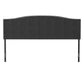 Living Essentials by Hillsdale Provence Upholstered Arch Adjustable Tufted King/Cal King Headboard with Frame, Glacier Gray Fabric