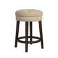 Hillsdale Furniture Krauss Wood Backless Counter Height Swivel Stool, Linen Stone