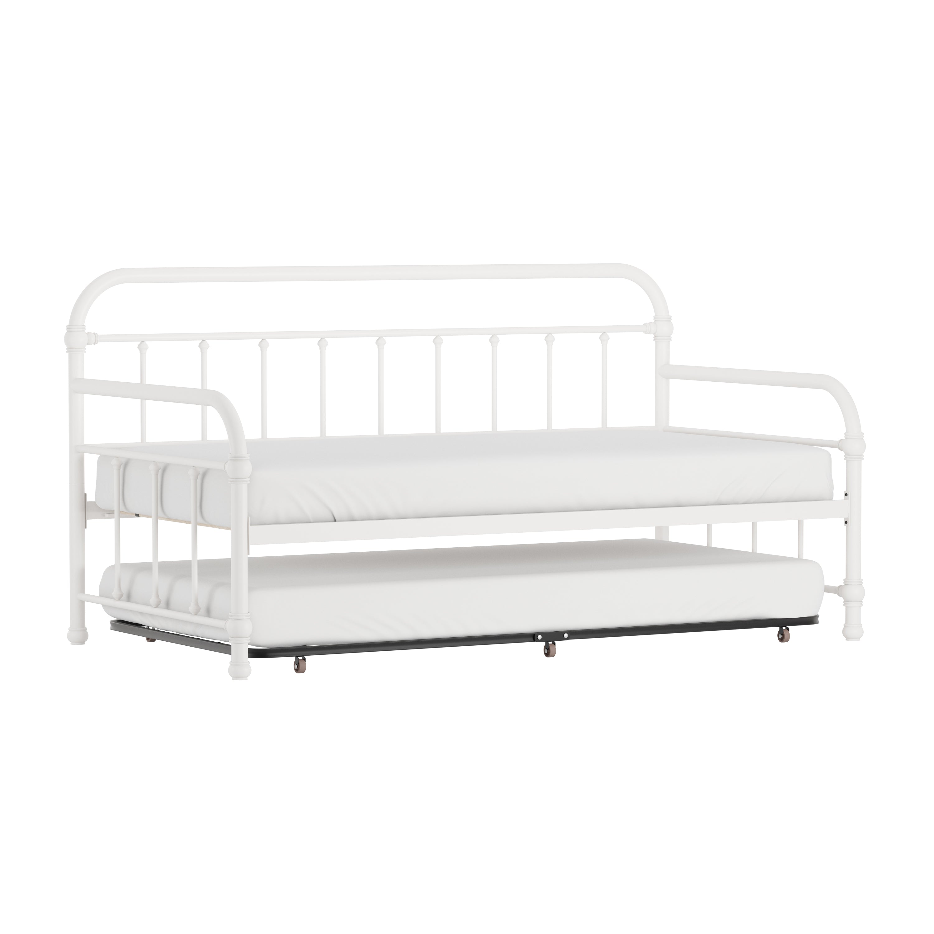 Hillsdale Furniture Kirkland Metal Twin Daybed with Roll Out