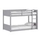 Living Essentials by Hillsdale Capri Wood Twin Over Twin Floor Bunk Bed, Gray