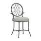 Hillsdale Furniture O'Malley Metal Vanity Stool, Metallic Gray
