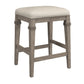 Hillsdale Furniture Arabella Wood Backless Counter Height Stool, Distressed Gray