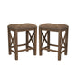 Hillsdale Furniture Willow Bend Wood Backless Counter Height Stool, Set of 2, Antique Brown Walnut